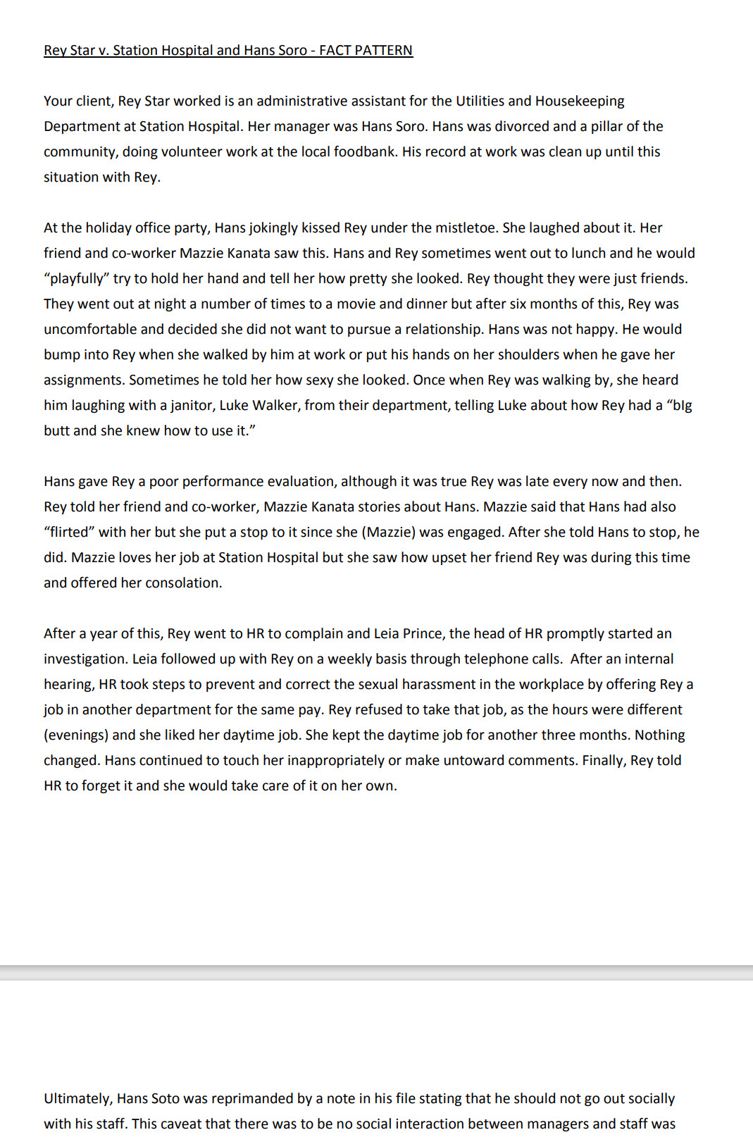 PATTERN.pdfPrompt 1 a letter to our client, Ms. Rey's friend and co-worker,