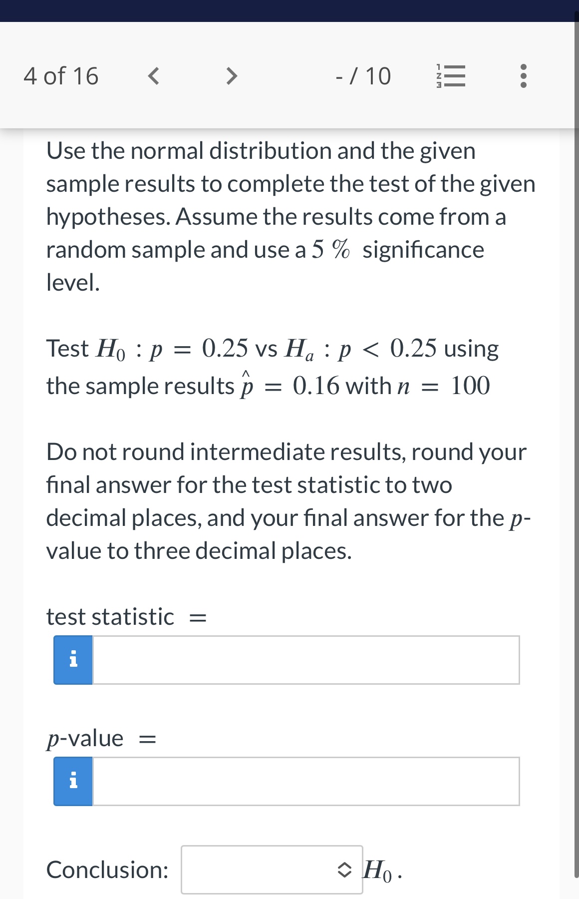 decimal places. Sample Size Standard Error 80f16 ( > -/4 i: If
