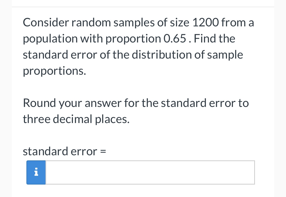 E . . . Use the normal distribution and the given sample