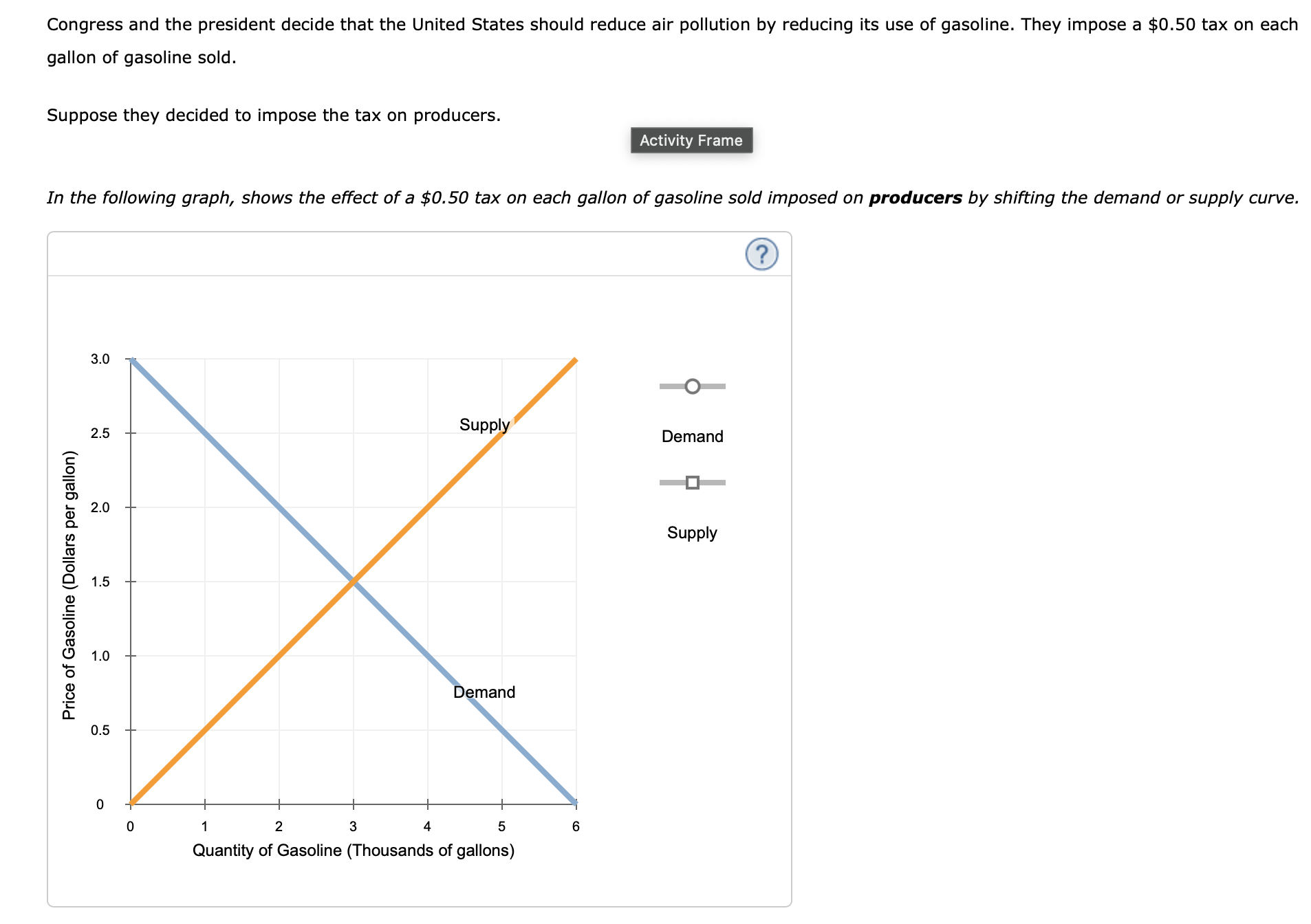 row of the following table by indicating the equilibrium price and the