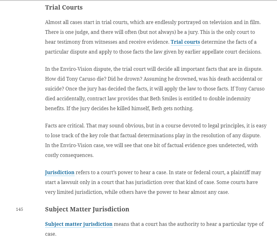 in Michigan: State Courts: Small Claims Court. Has jurisdiction to hear general