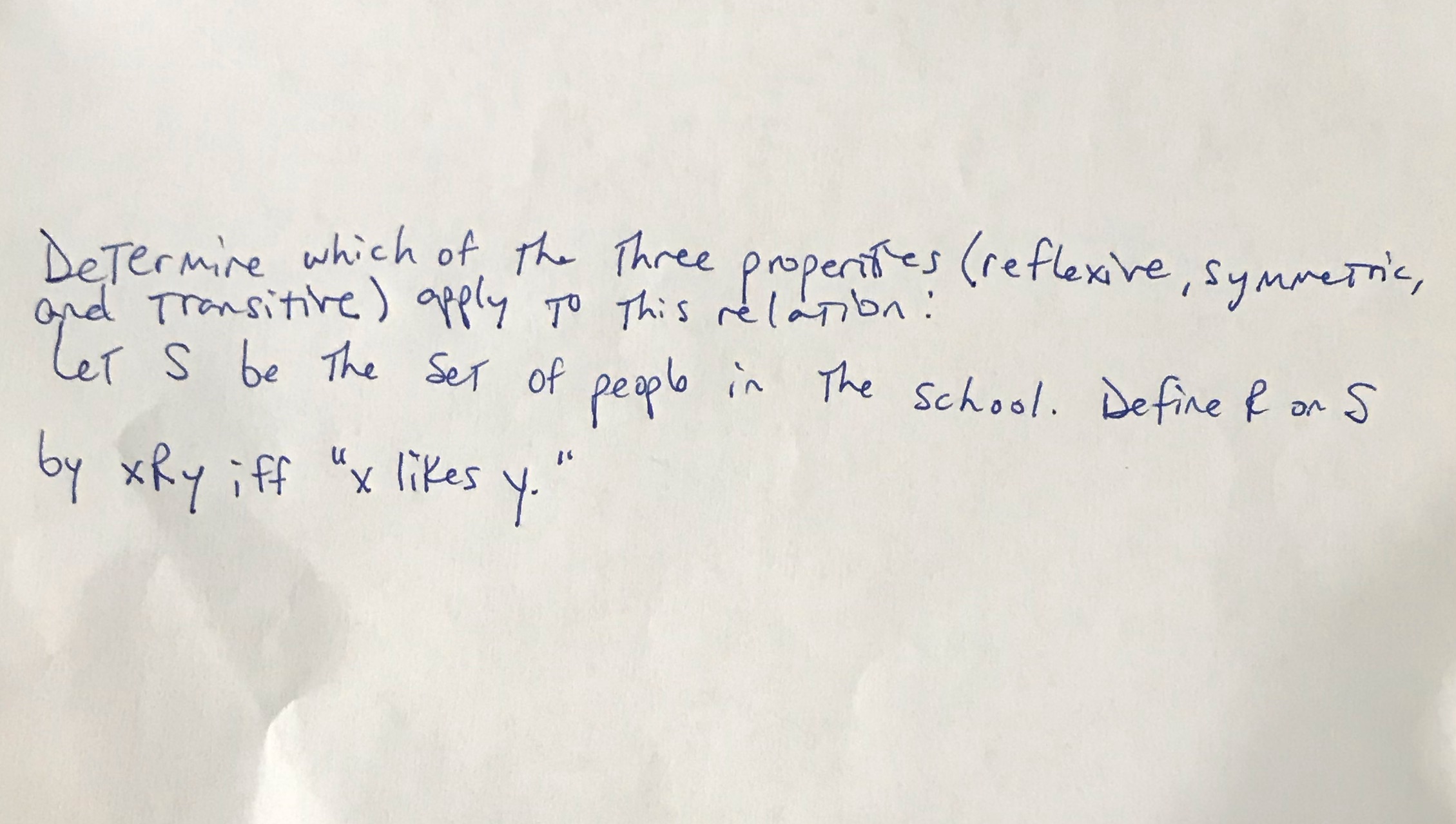 Could someone please help me with this question Determine which of