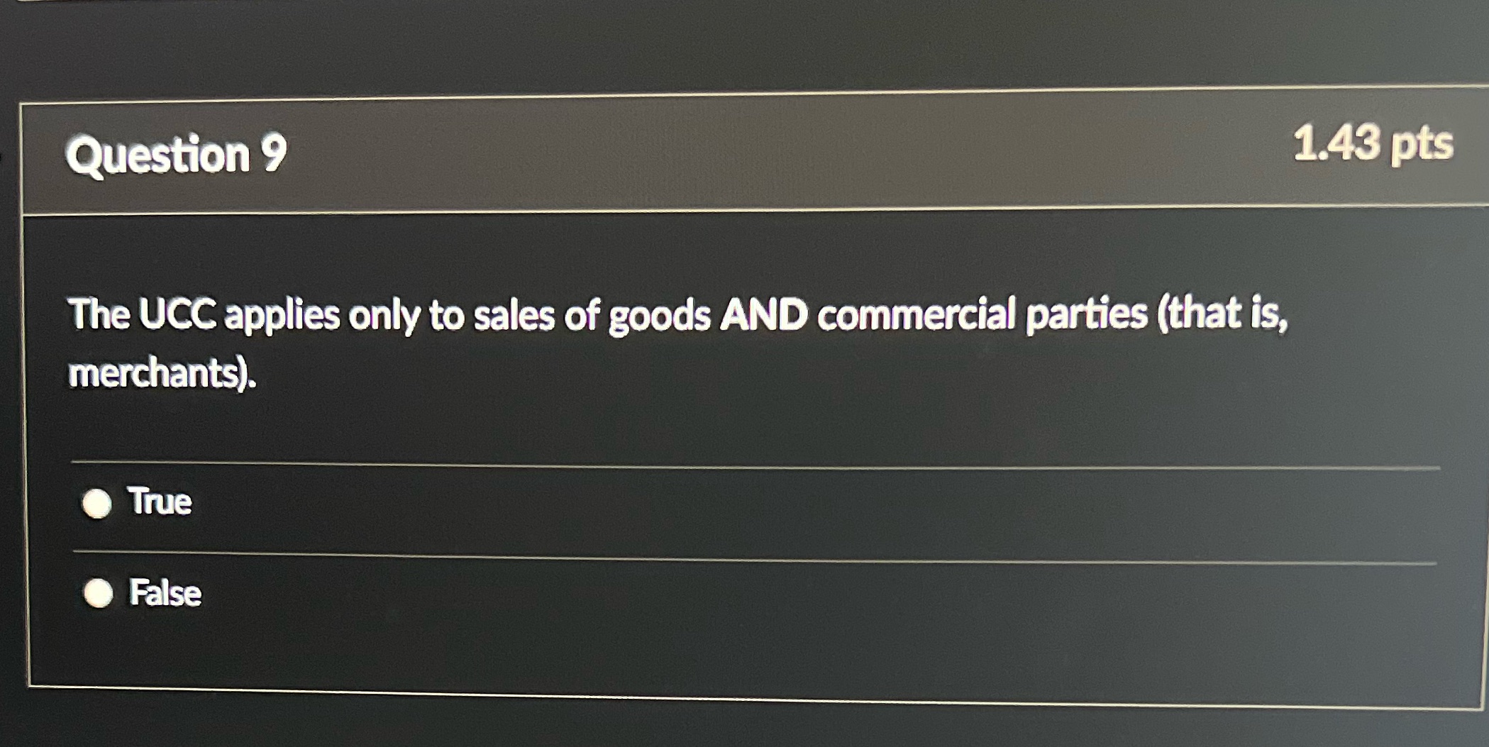 applies only to sales of goods AND commercial parties (that is, merchants).