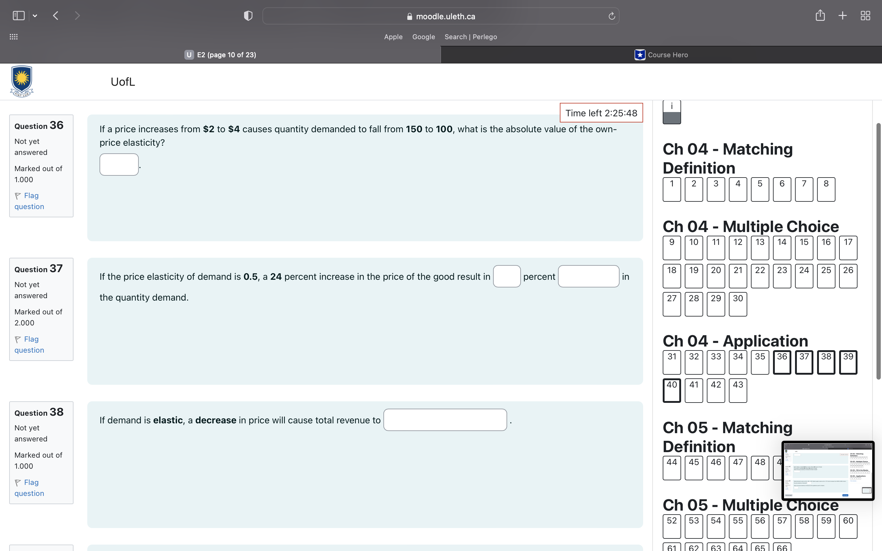Question 31 If quantity demanded for sneakers falls by 20% when price