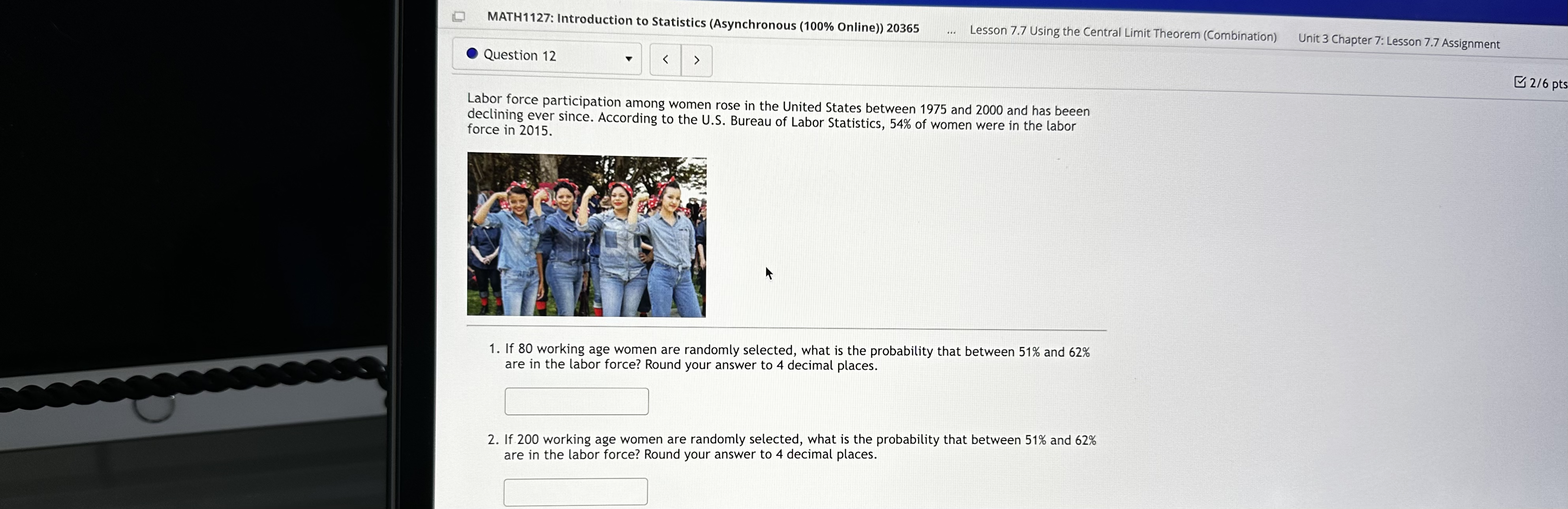 decimal piaces. This sample statistic suggests that we might expect of the