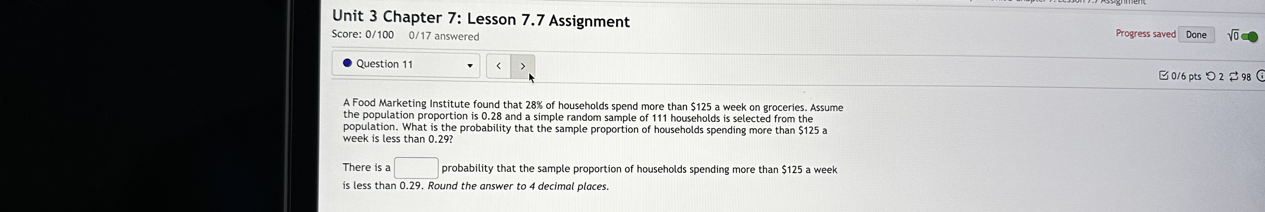 to walk. Round all answers to 4 decimal places where possible. a.