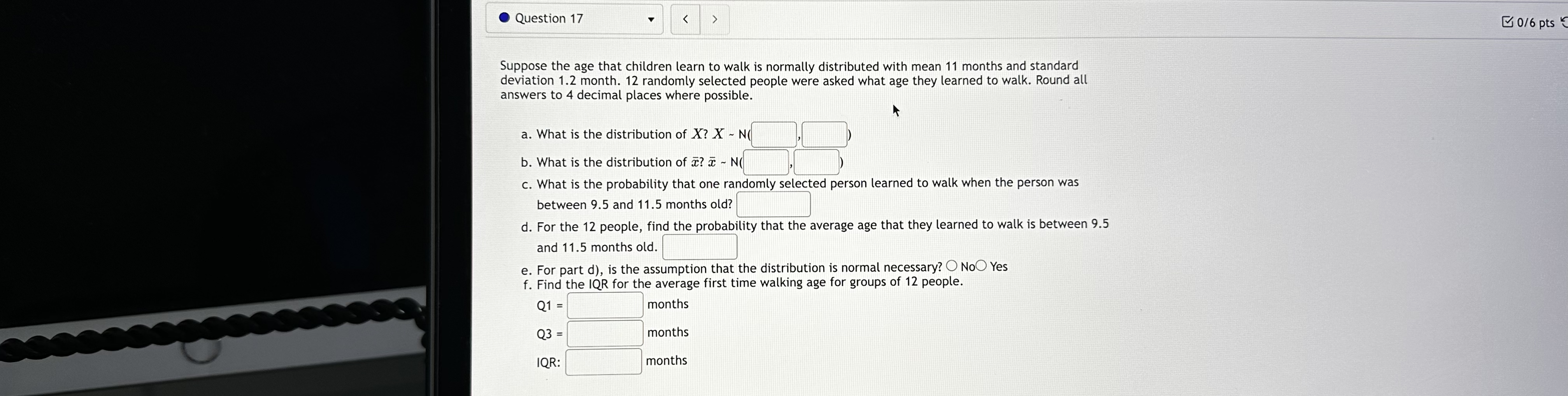 the distribution of :2? i ~ N(/ ,i i) c. What is