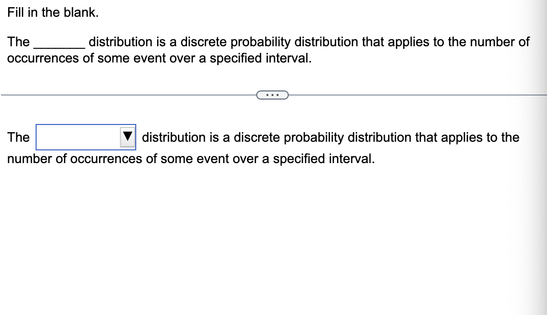 THIS IS FOR STAT PLEASE ANSWER CLEARLYQ1 Fill in the blank.
