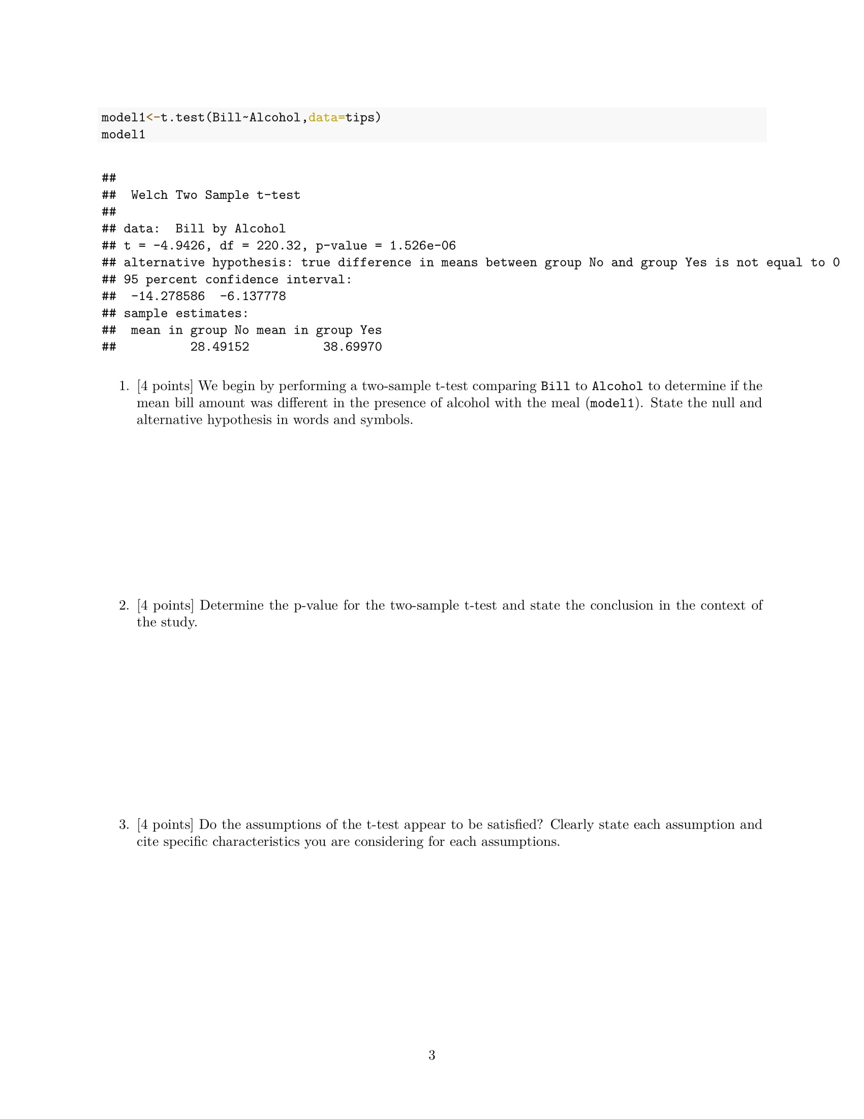 Over several weeks, a student from a recent Stat 272 class ran