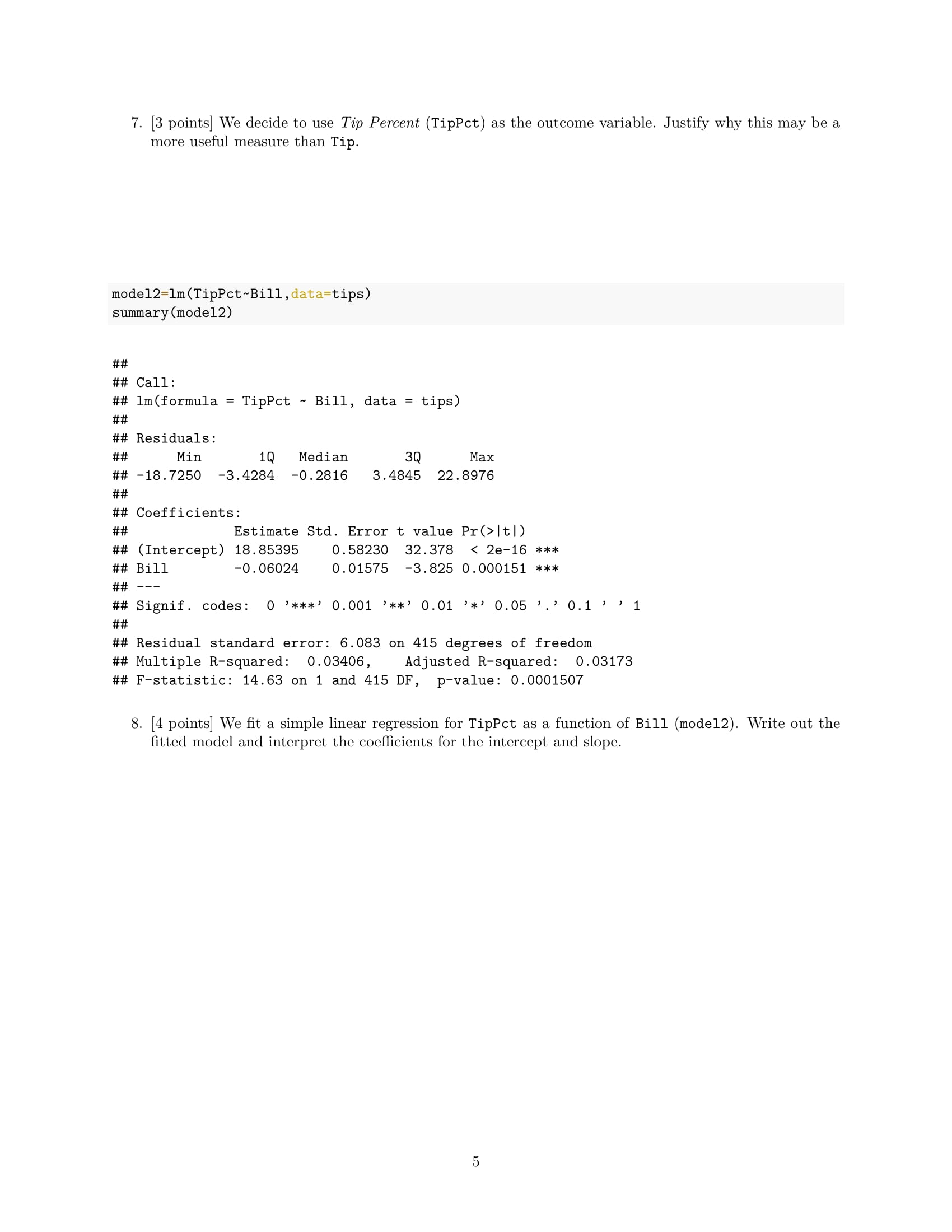 where she worked as a server. The student was interested in learning