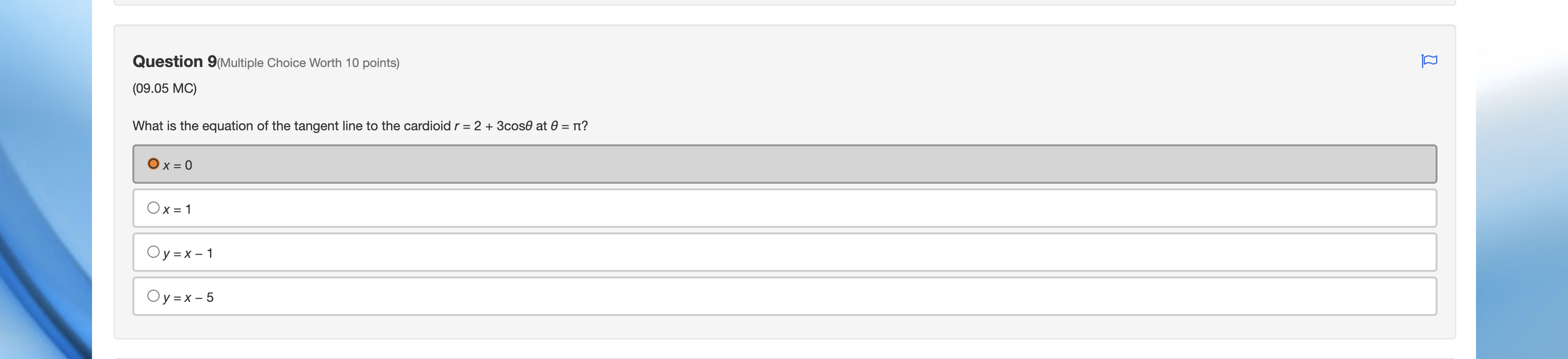 equation of the tangent line to the cardioid r = 2 +