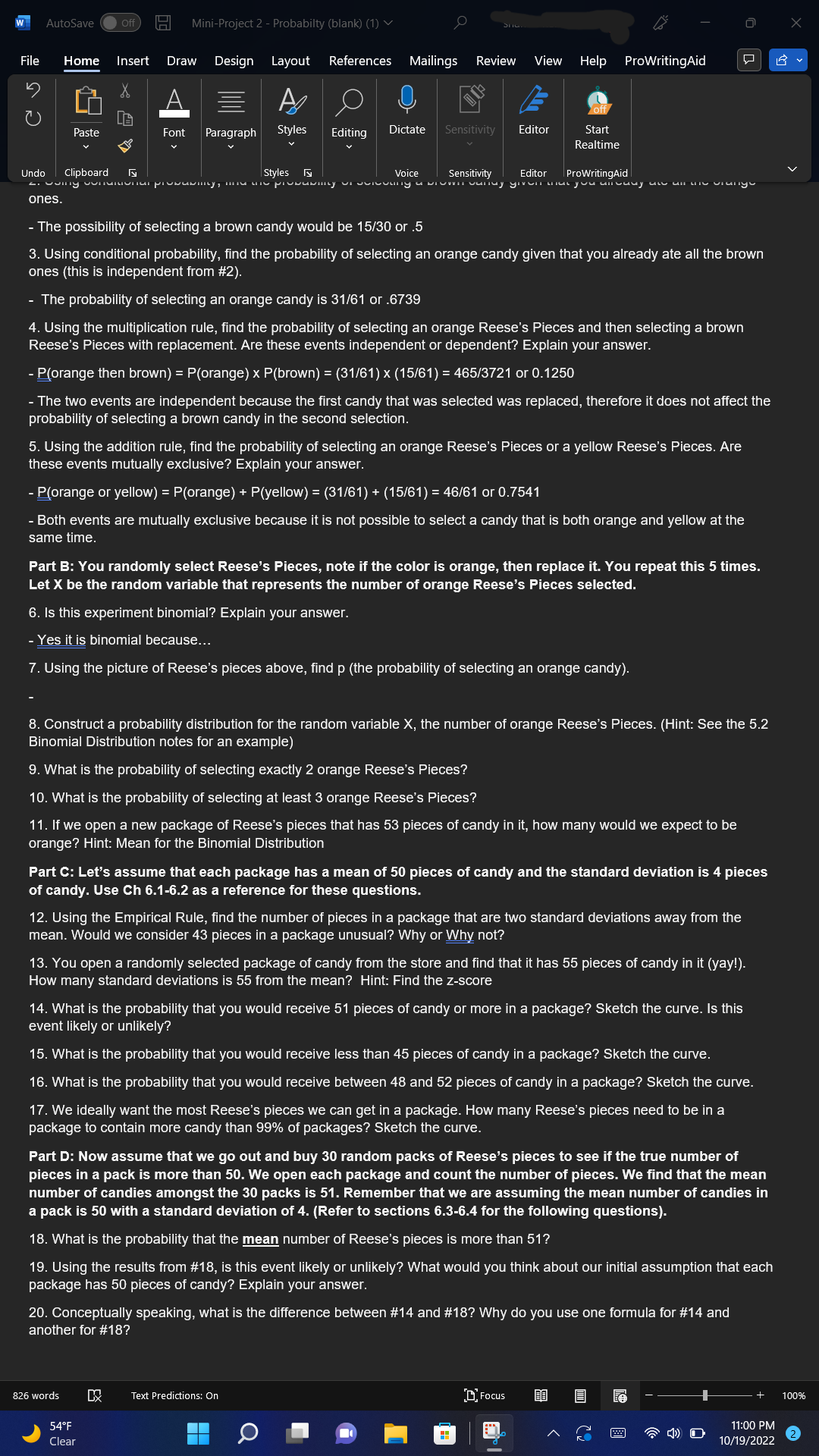 Voice Sensitivtty Editor ProWritingAid Part A: Let's say you open a package