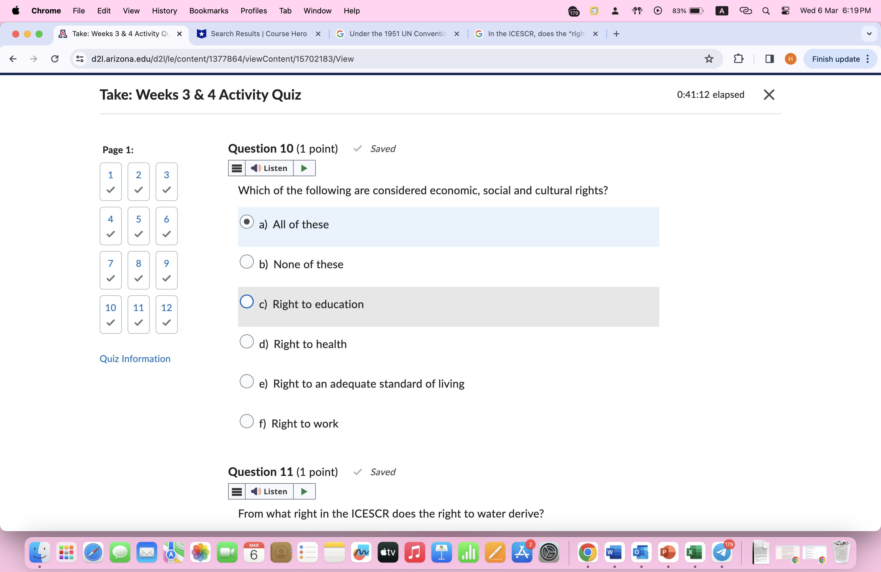 Take: Weeks 3 & 4 Activity Quiz 0:40:29 elapsed X Page 1: