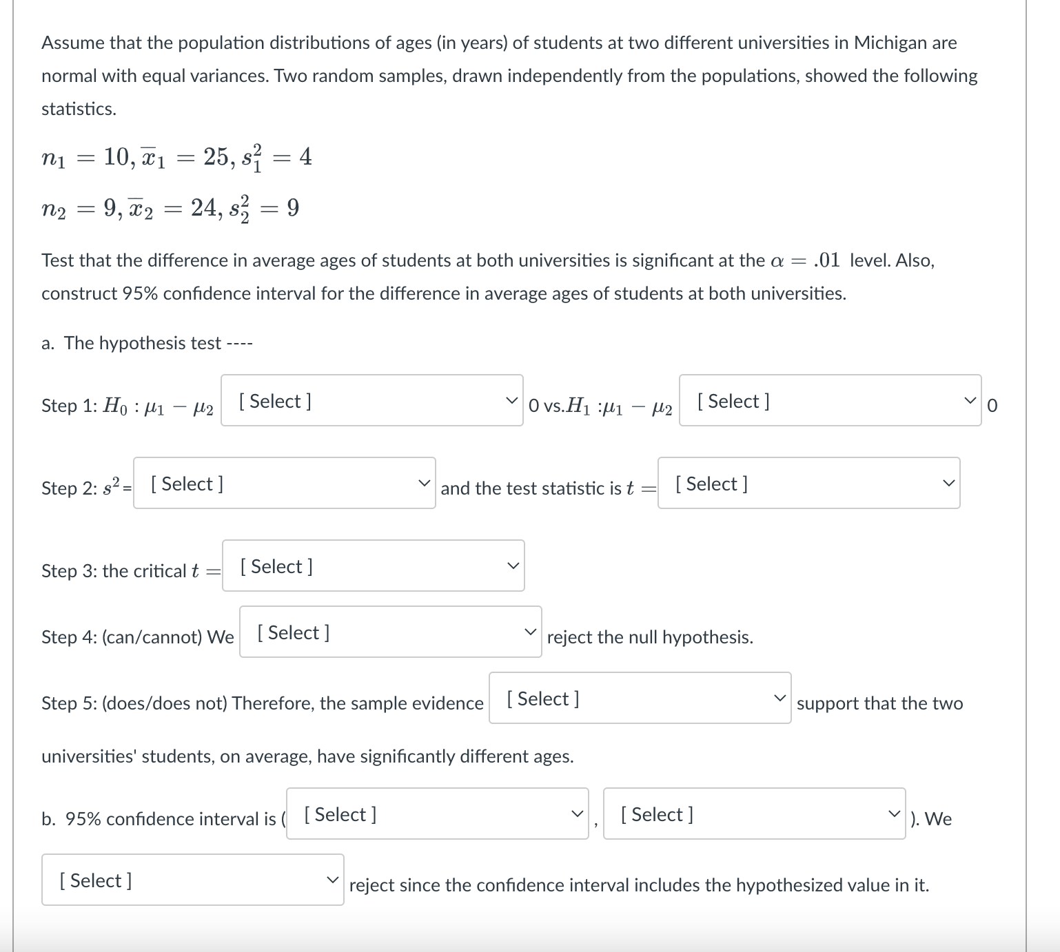 please choose final answer for each question (1-5) from the drop
