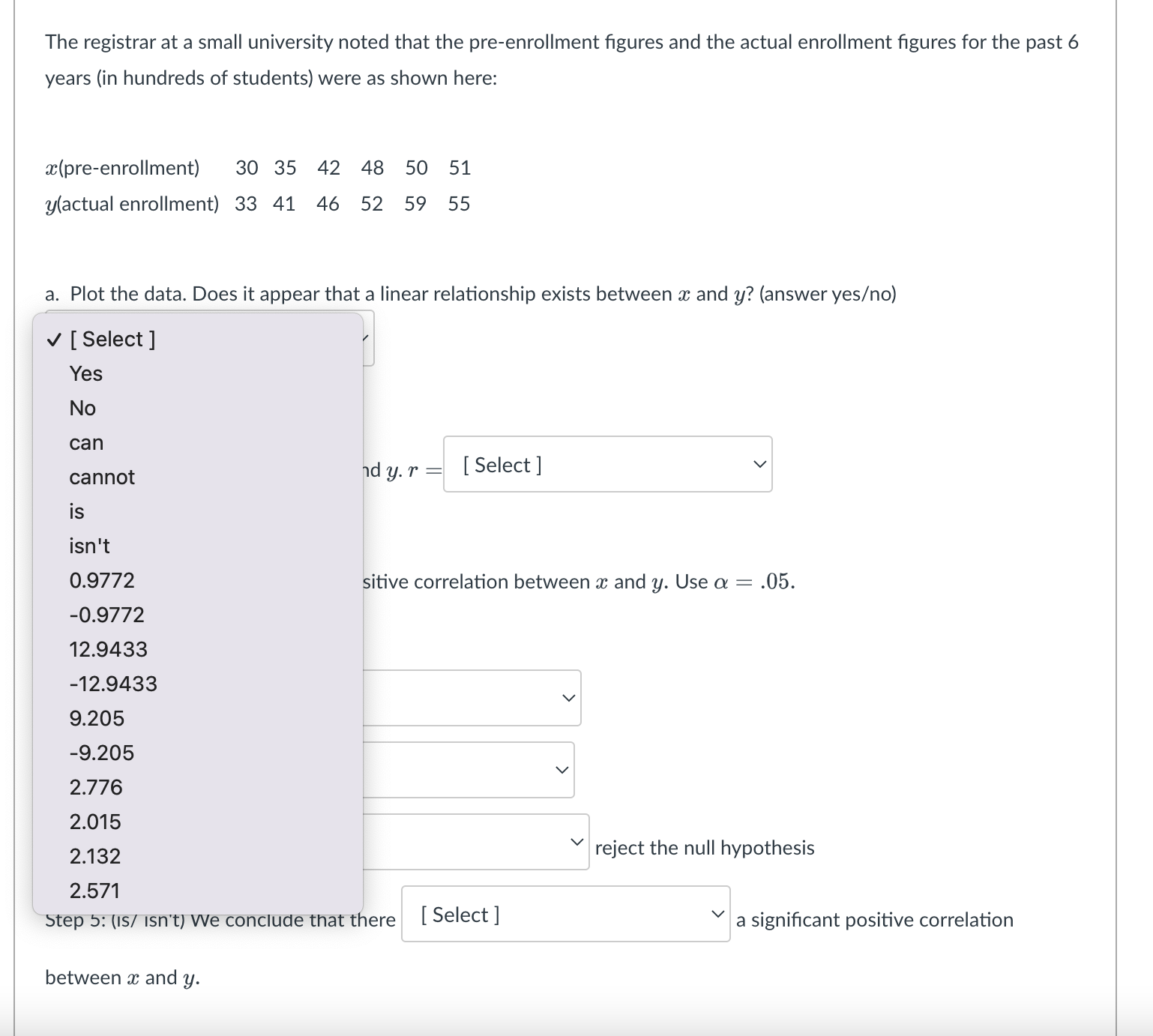 places.1. Assume that the population distributions of ages (in years) of students