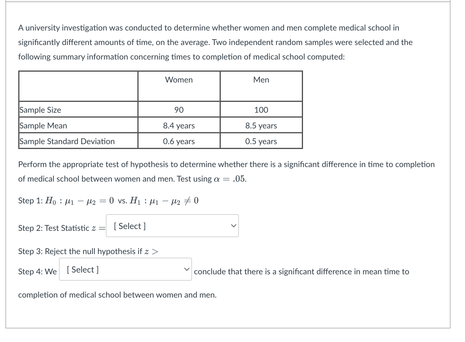 = 10, x1 = 25, $2 = 4 n2 = 9, X2