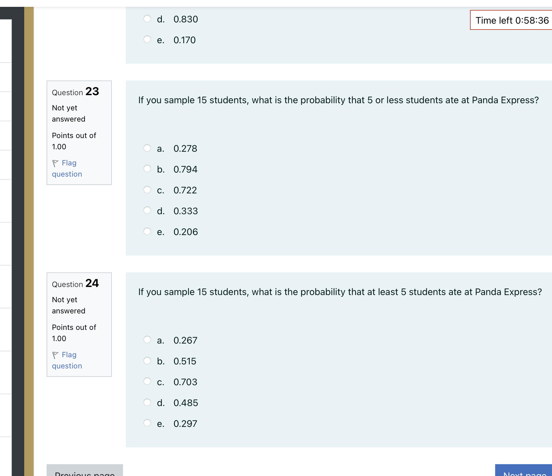 in any two time periods of an equal answered length. We also