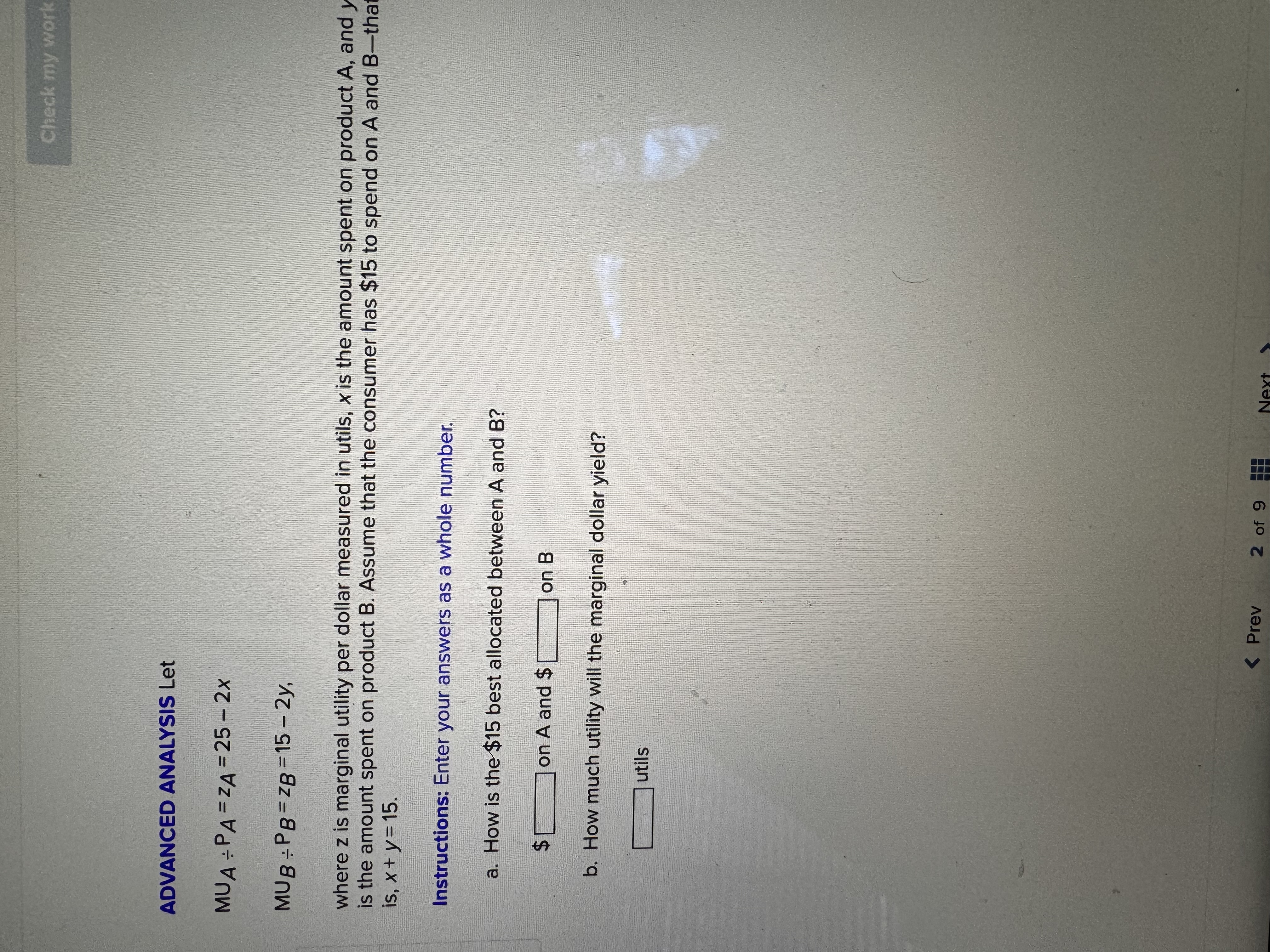 Submit Check my work Complete the following table and answer the questions