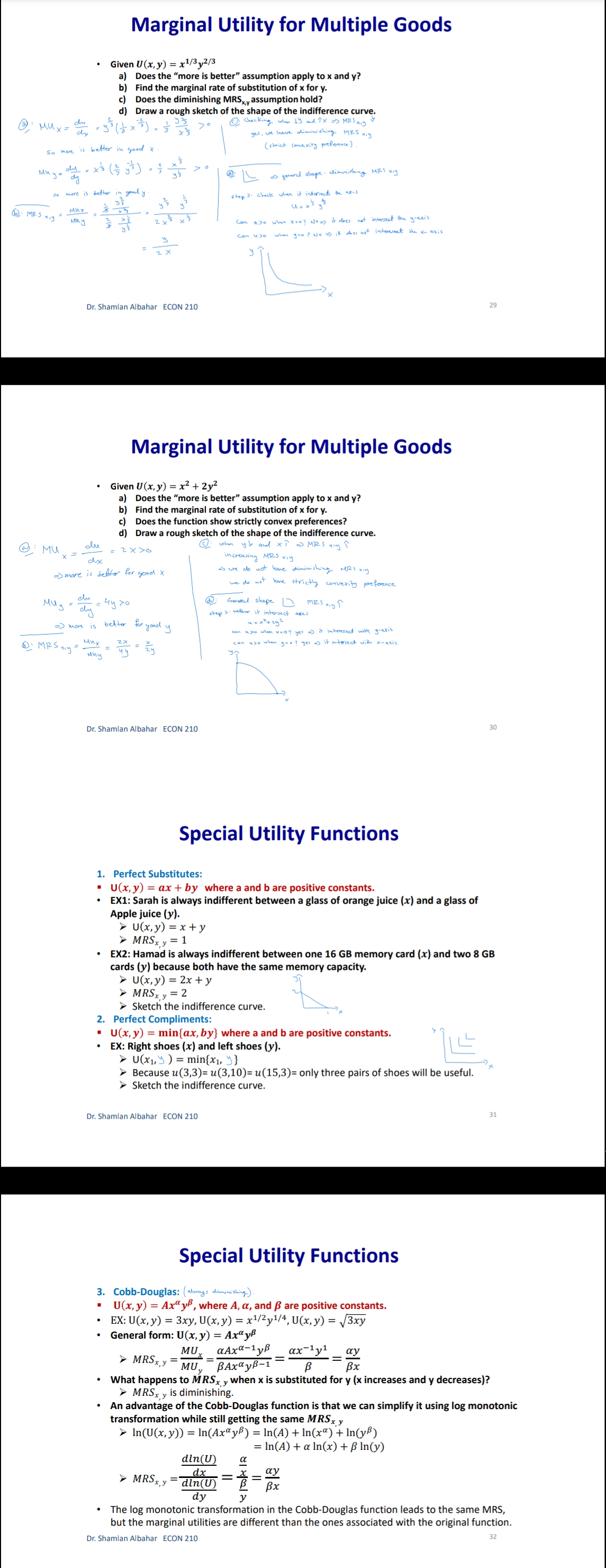 P}, : price of good y I: total income What condition defines