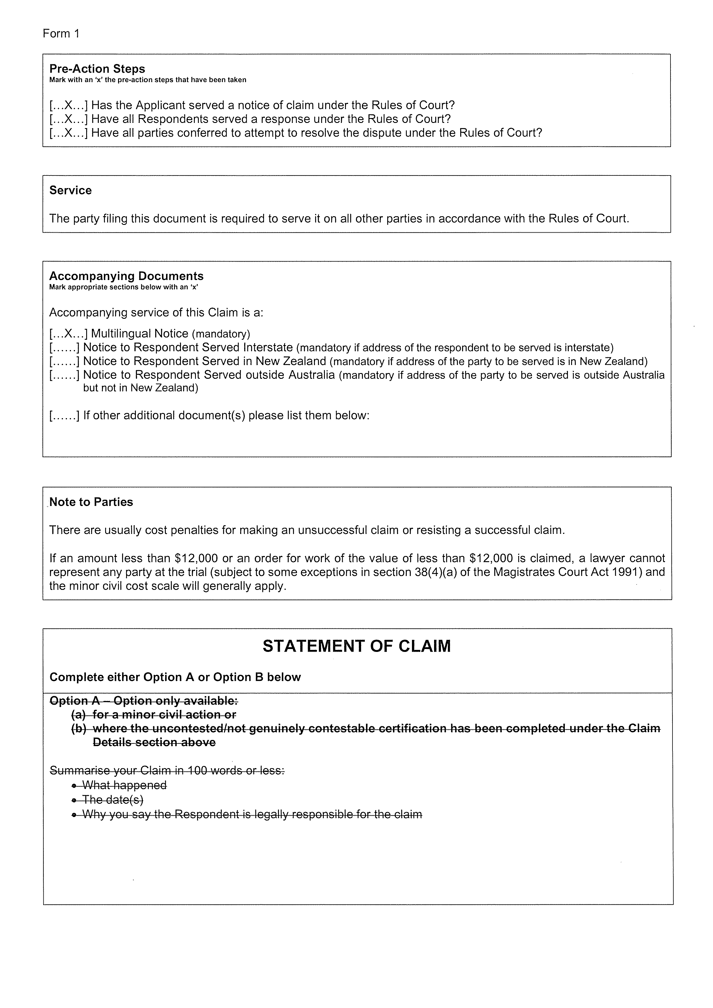 / 2 3 FDN: SCSA CLAIM SUPREME COURT OF SOUTH AUSTRALIA CIVIL