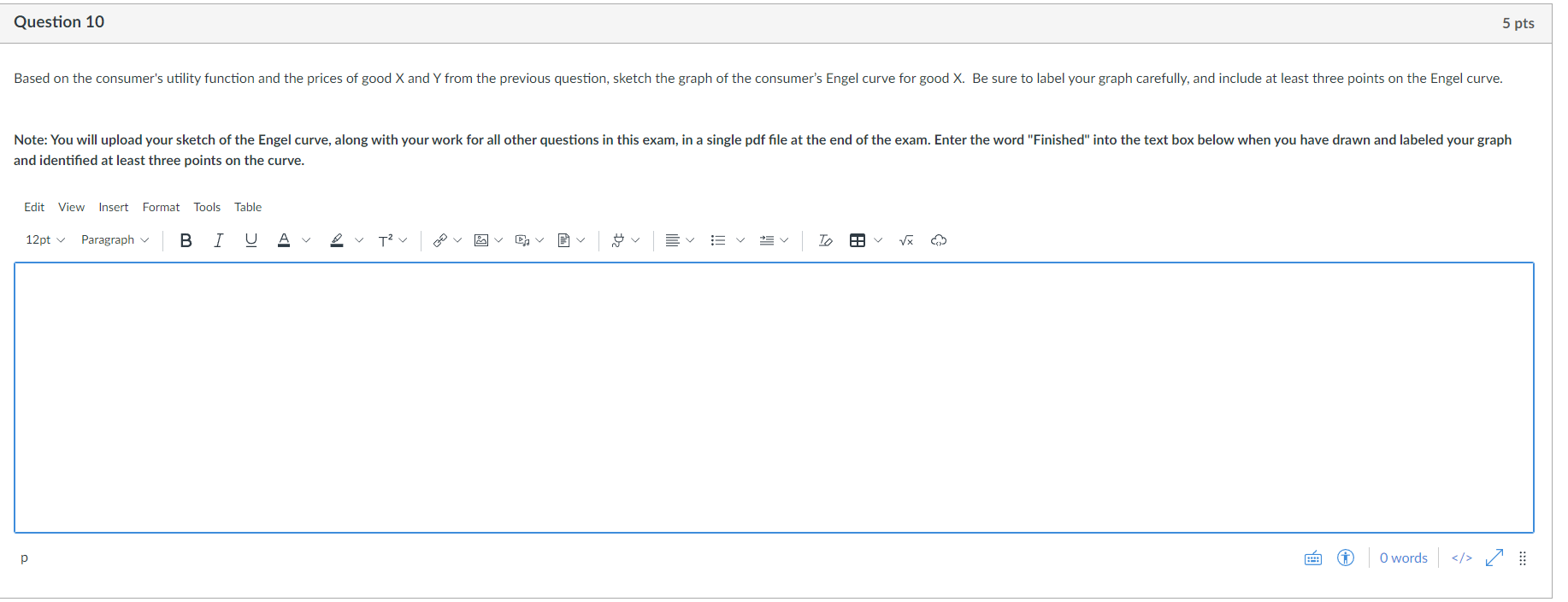 Marginal Rate of Transformation (MRT) and put your answer in the blank