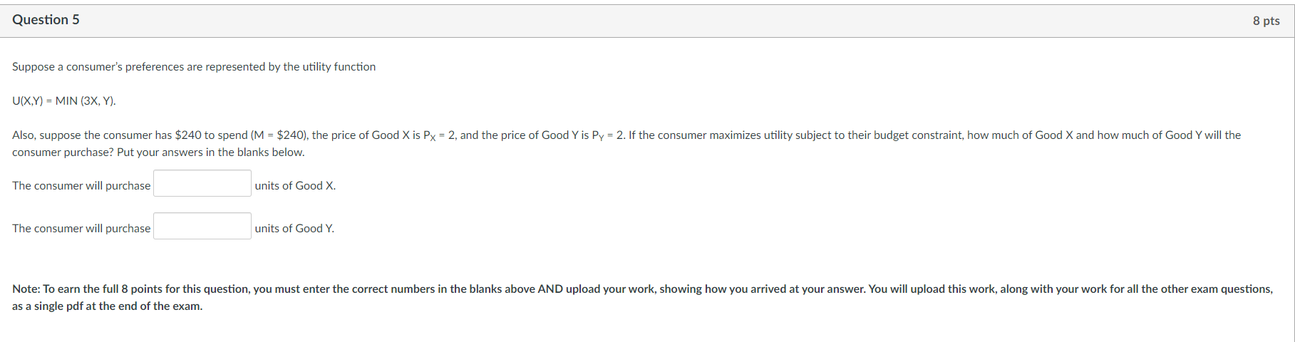 on the vertical axis. Be sure to label your graph carefully and