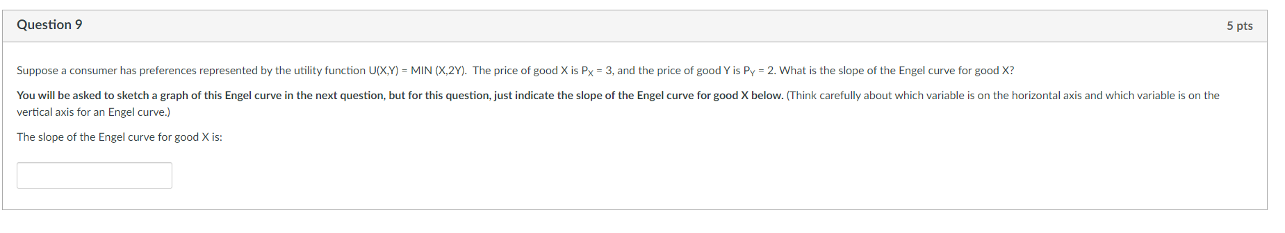 the text box below when you have written out the budget constraint
