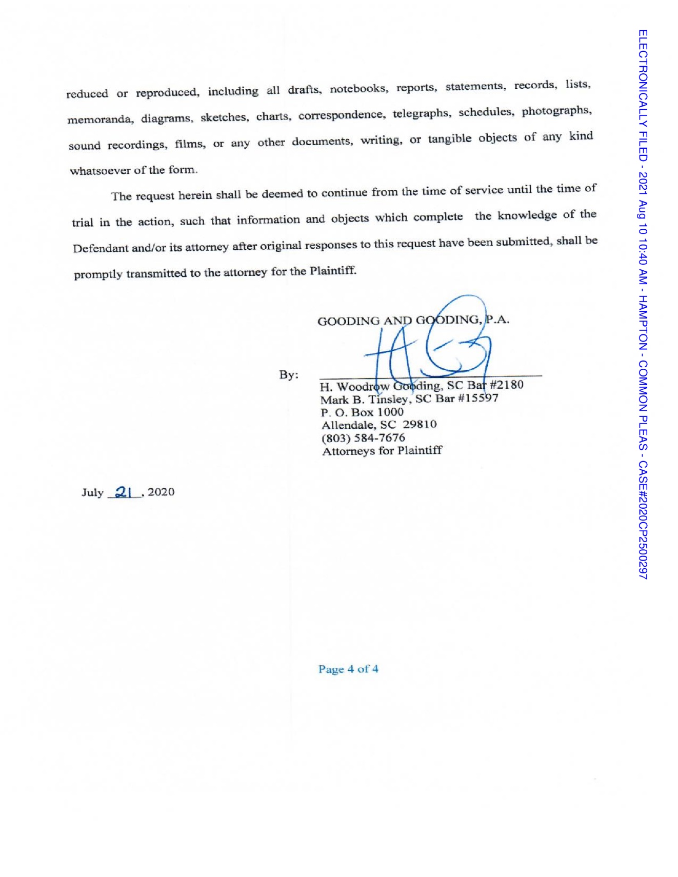 to Ralph. You should use these Interrogatories to discover facts which might