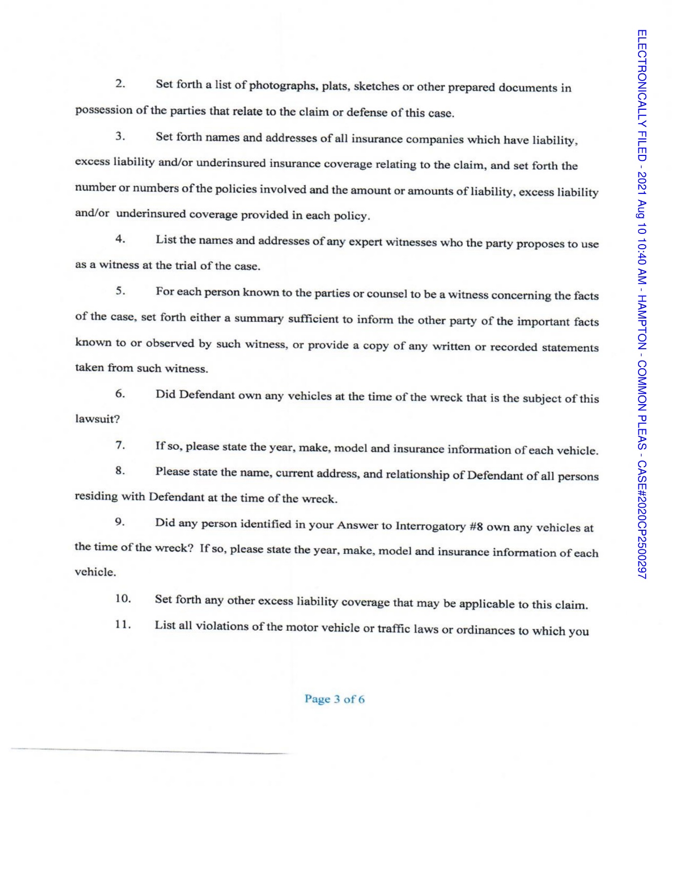 for the last 2 months. He stopped at the Johnson's home located