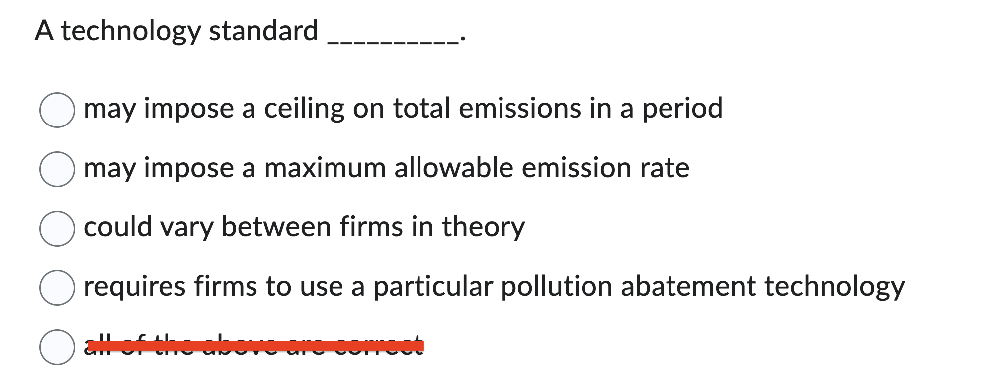 total emissions in a period 0 may impose a maximum allowable emission