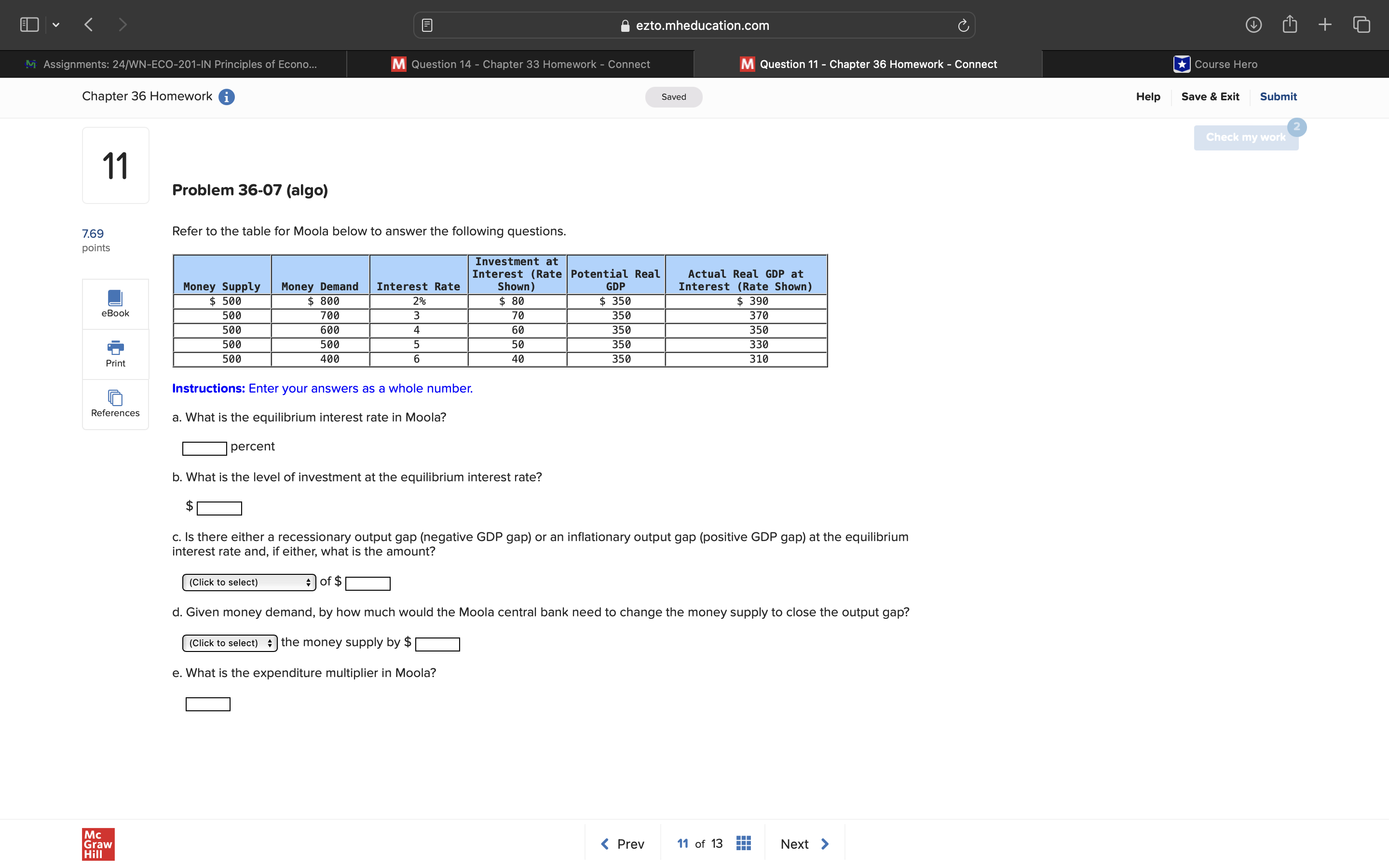 Print c. The Fed reduces the reserve ratio from 20 percent to