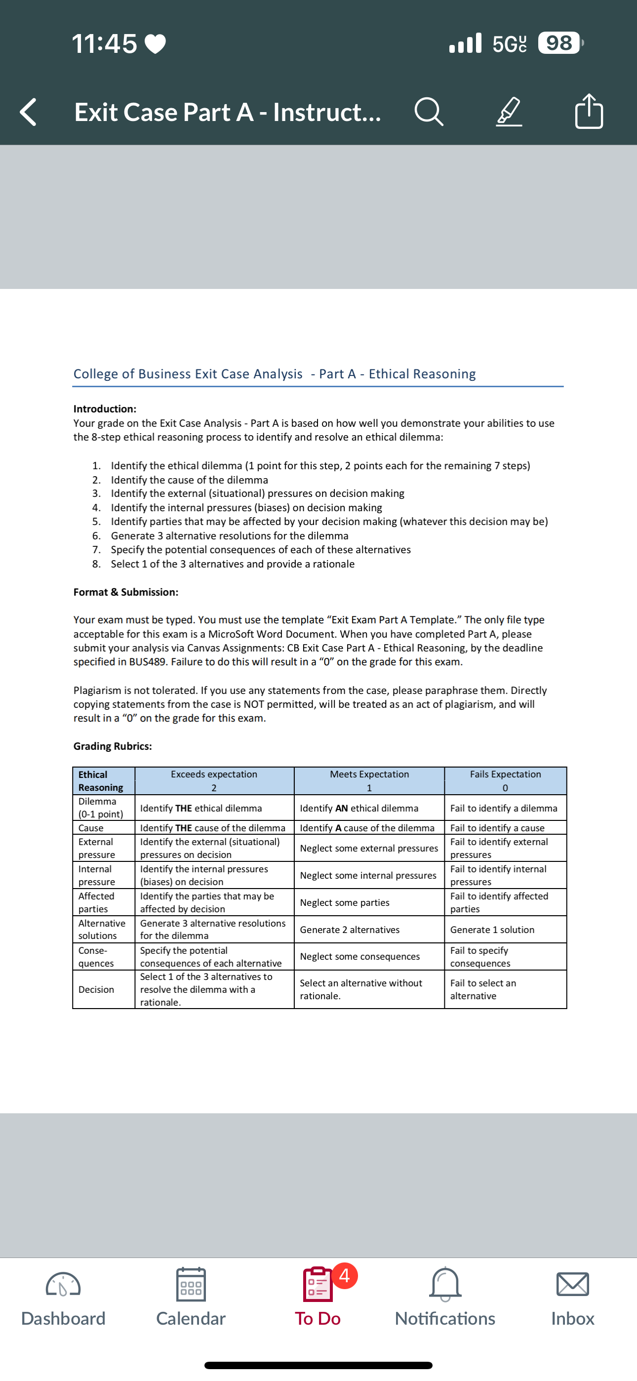 Can someone helps me this question !CB Exit Case - Part