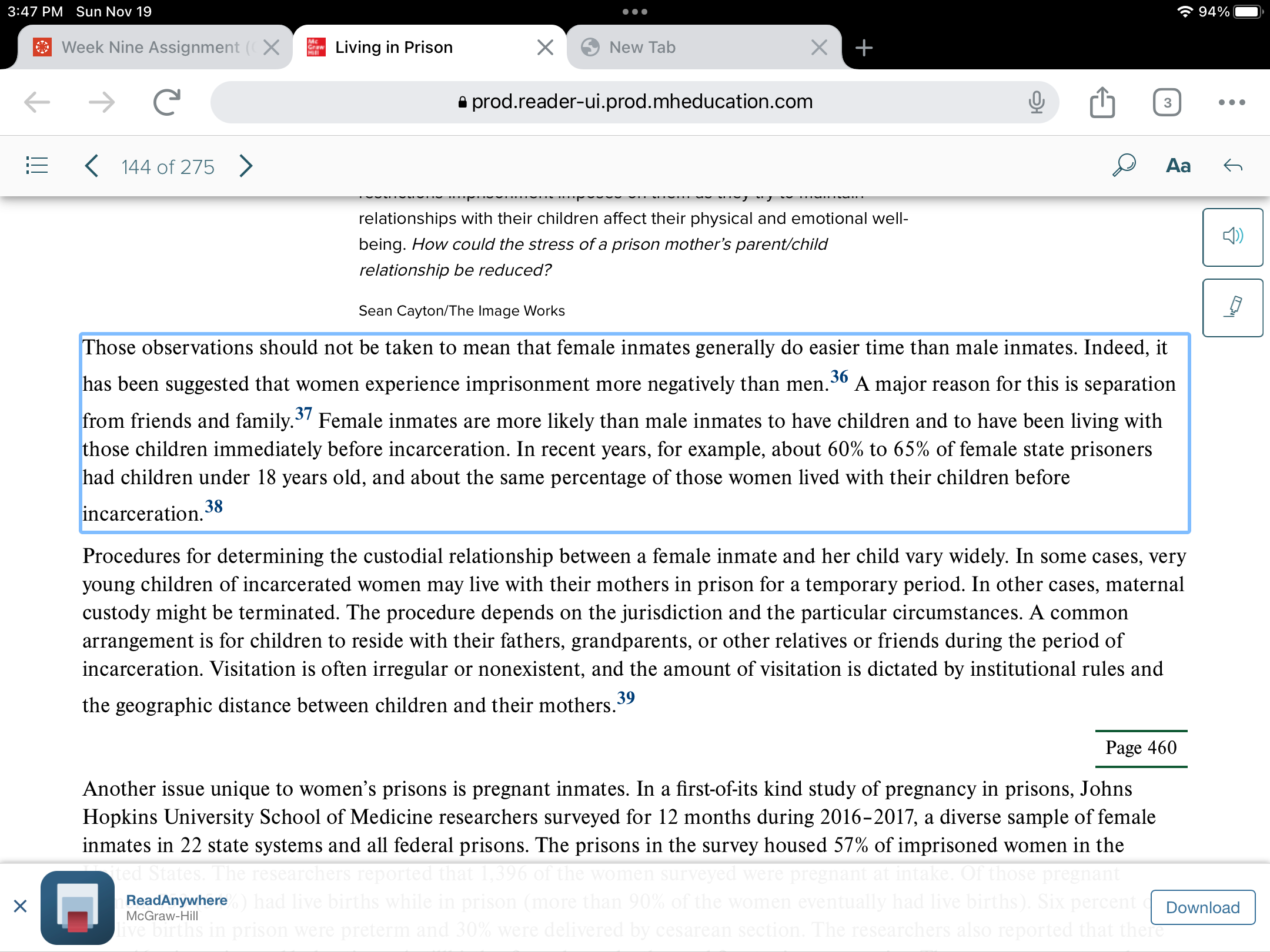 work in a high-security institution? Where did this occur? 7) According to