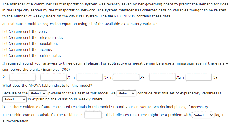 her governing board to predict the demand for rides in the large