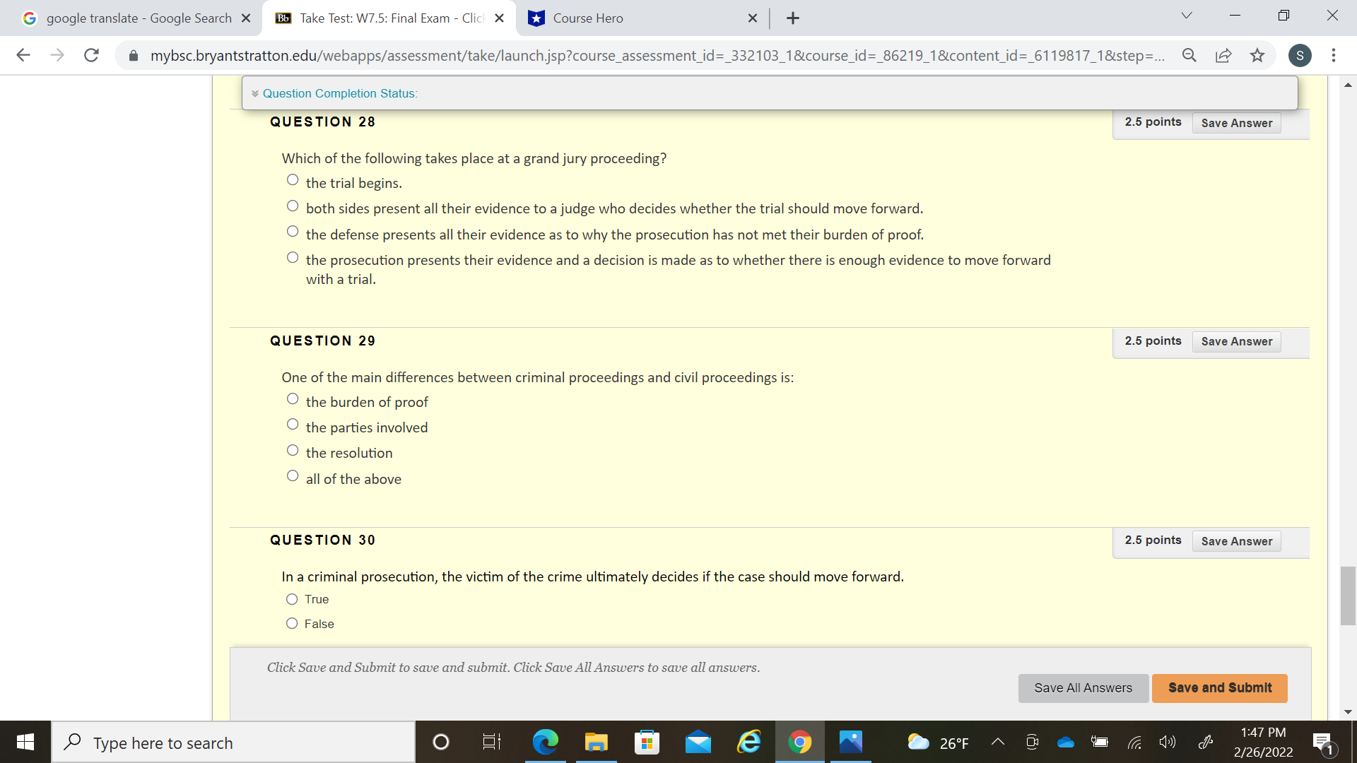 points Save Answer A person who is appointed by the court to