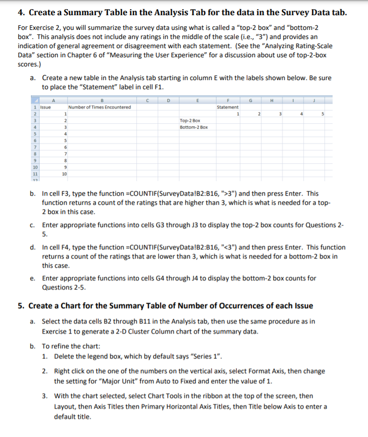 be changing the data. You will use the data from the SurveyData