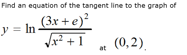  Please Type the solution with showing work. (typed) Find an equation