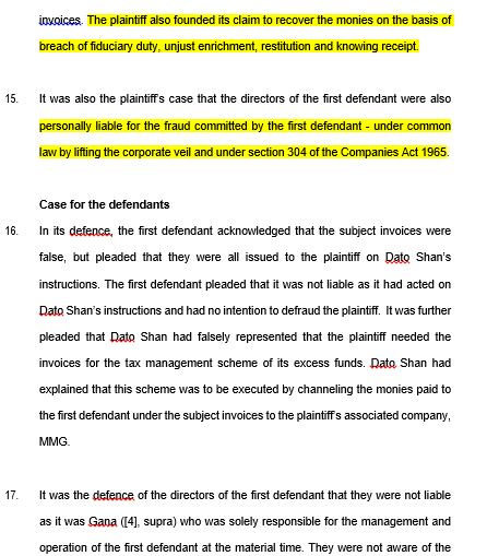 give explaination for each sentences. IN THE HIGH COURT OF MALAYA AT