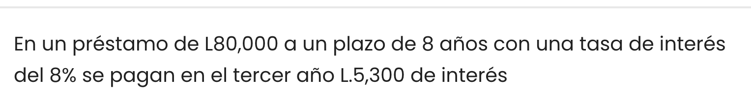 una tasa de inters del 8% se pagan en el tercer aho