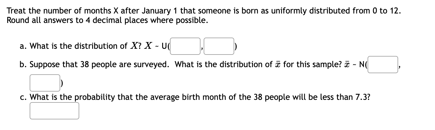 the average birth month of the 38 people will be less than
