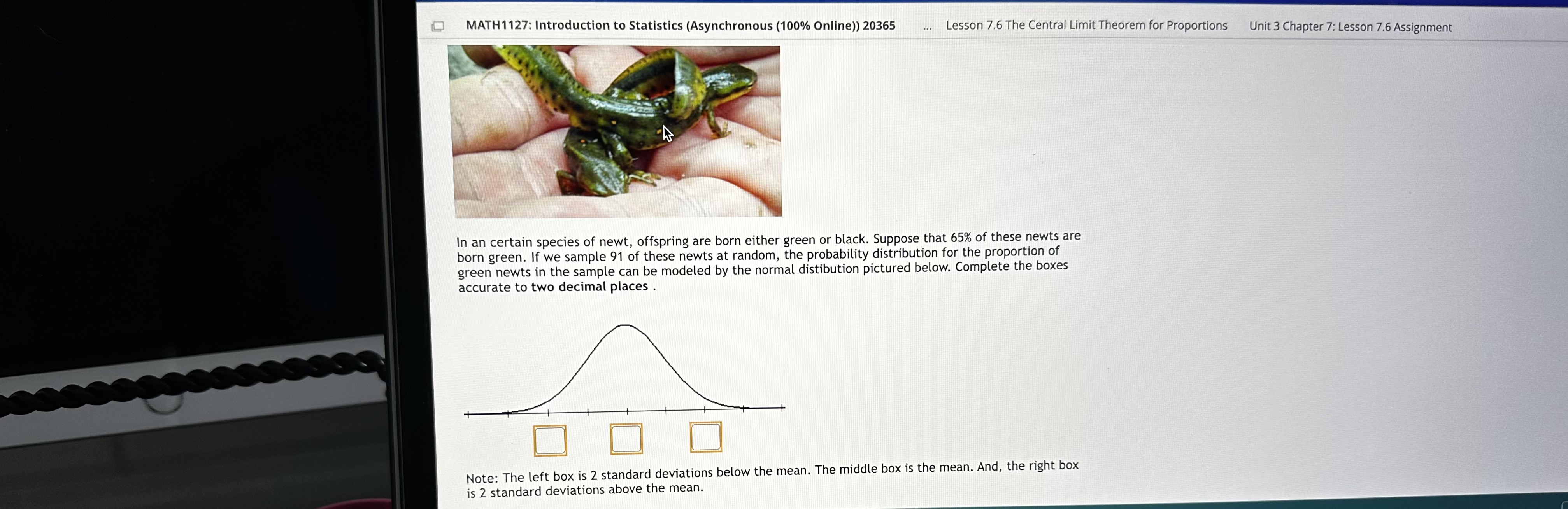 the mean of this distribution? up\" : i b What is the