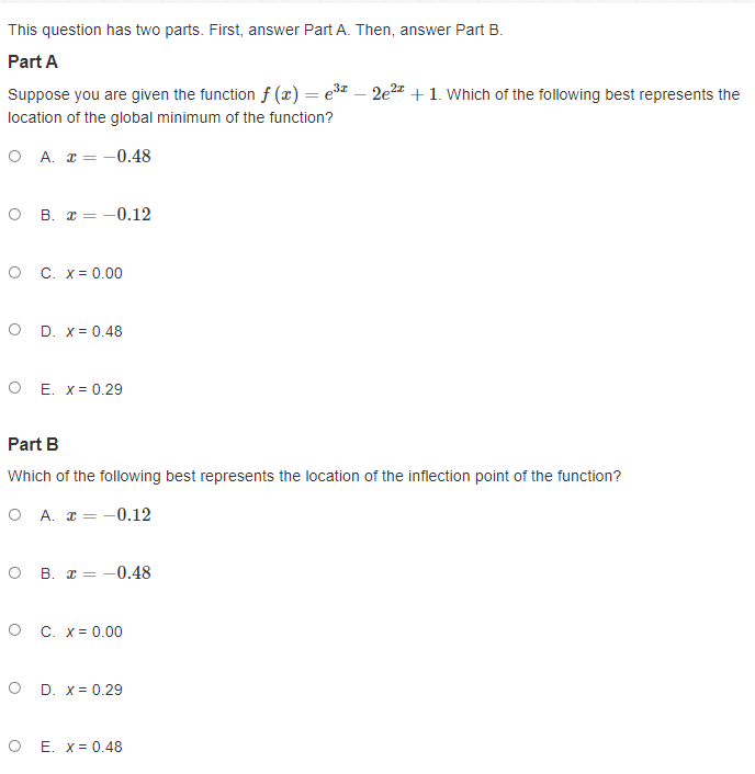 0.5] O D. [0.5, 1.5] O E. [1.5, 2.5]This question has two