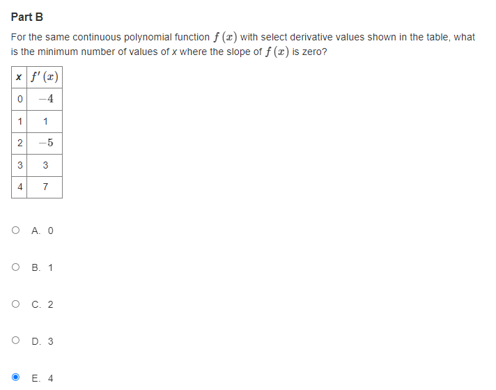 Part B What is f" (x)? O A. f" (x) = 2lnx+1