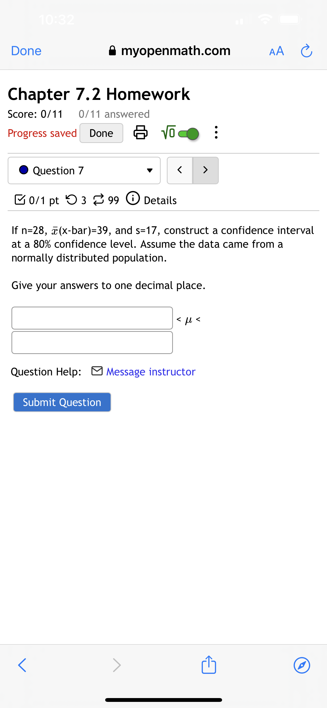 places :I: OUI'ICES Question Help: 8 Message instructor Submit Question Done 6