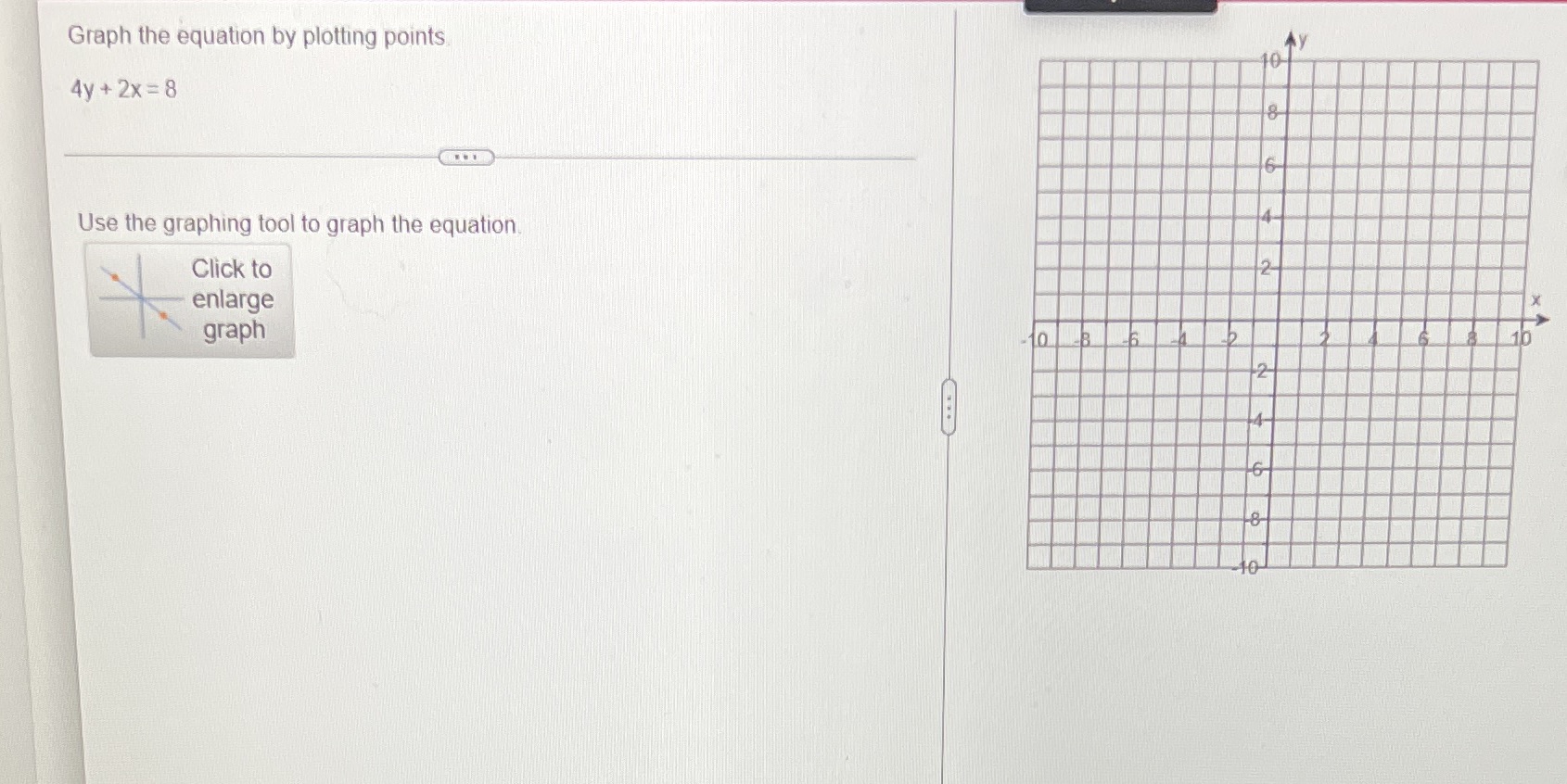 Give plotting points Graph the equation by plotting points 4y +