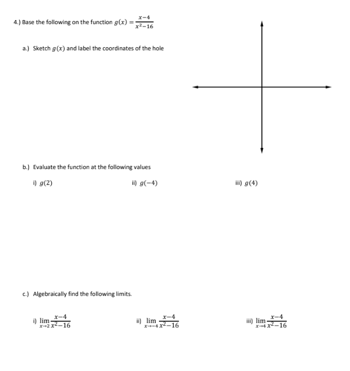  please answer 4.) Base the following on the function g (x)