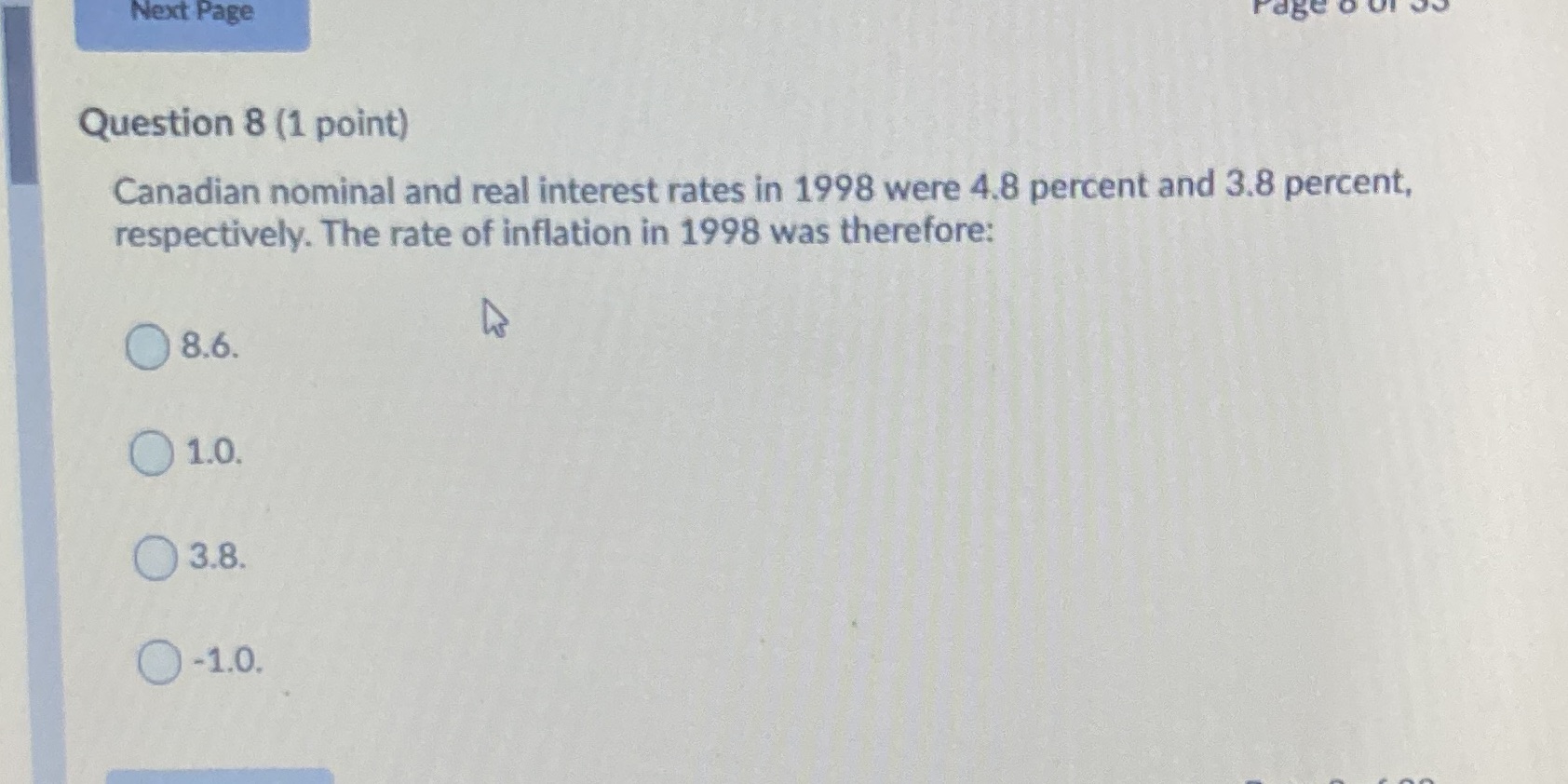 nominal and real interest rates in 1998 were 4.8 percent and 3.8