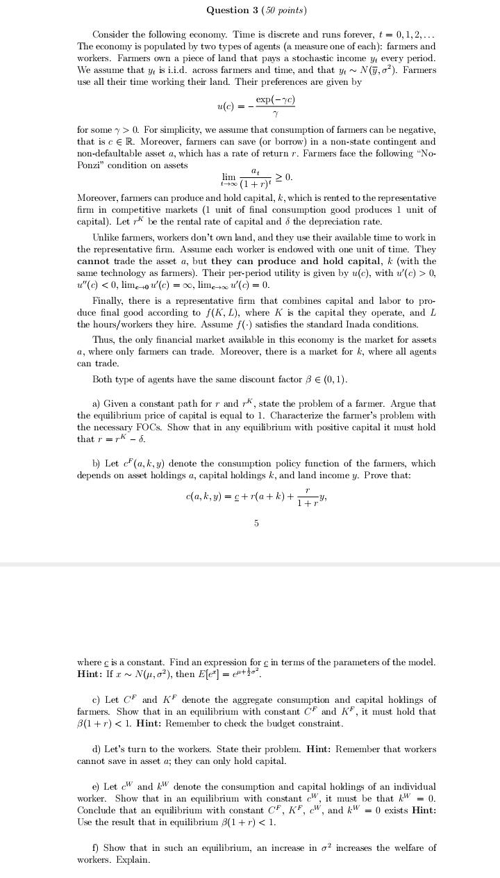 time.) i write out the Planner's problem in recursive form. ii Substitute