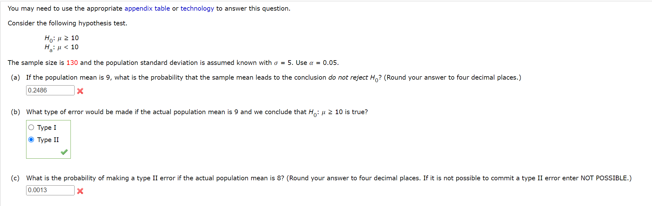 technology to answer this question. Consider the following hypothesis test. H0:p210 Halpc