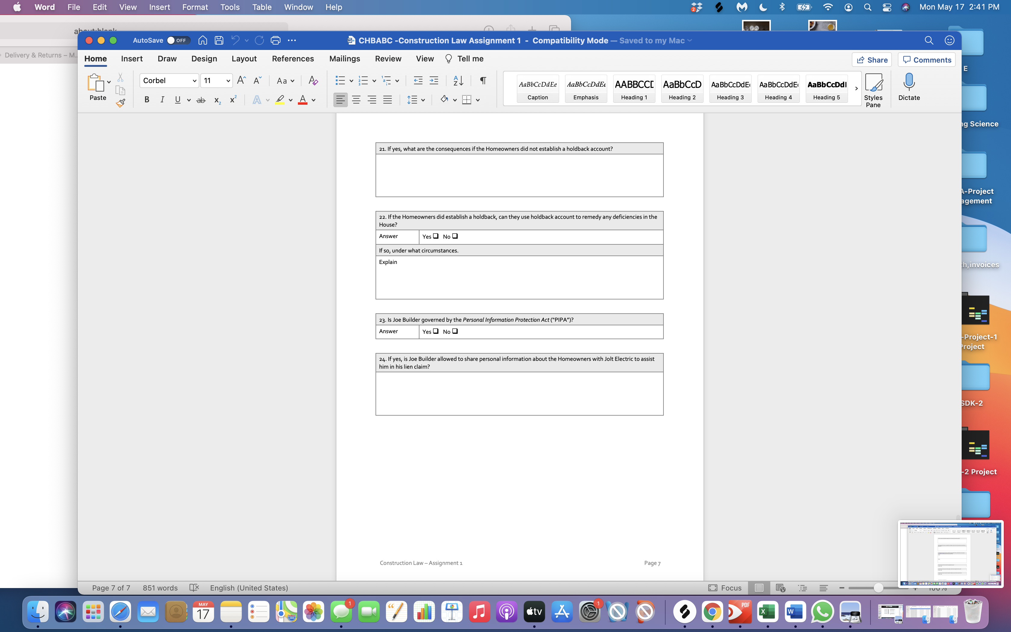 & Returns - M. Home Insert Draw Design Layout References Mailings Review